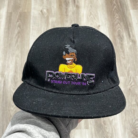 Vintage Disney A Goofy Movie Powerline Stand Out Tour 1994 Logo Snapback Hat Cap - Picture 1 of 3